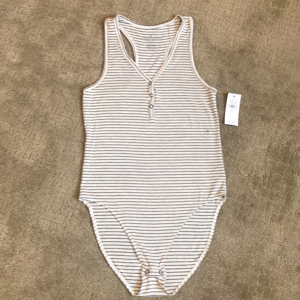 American Eagle Striped Bodysuit NWT